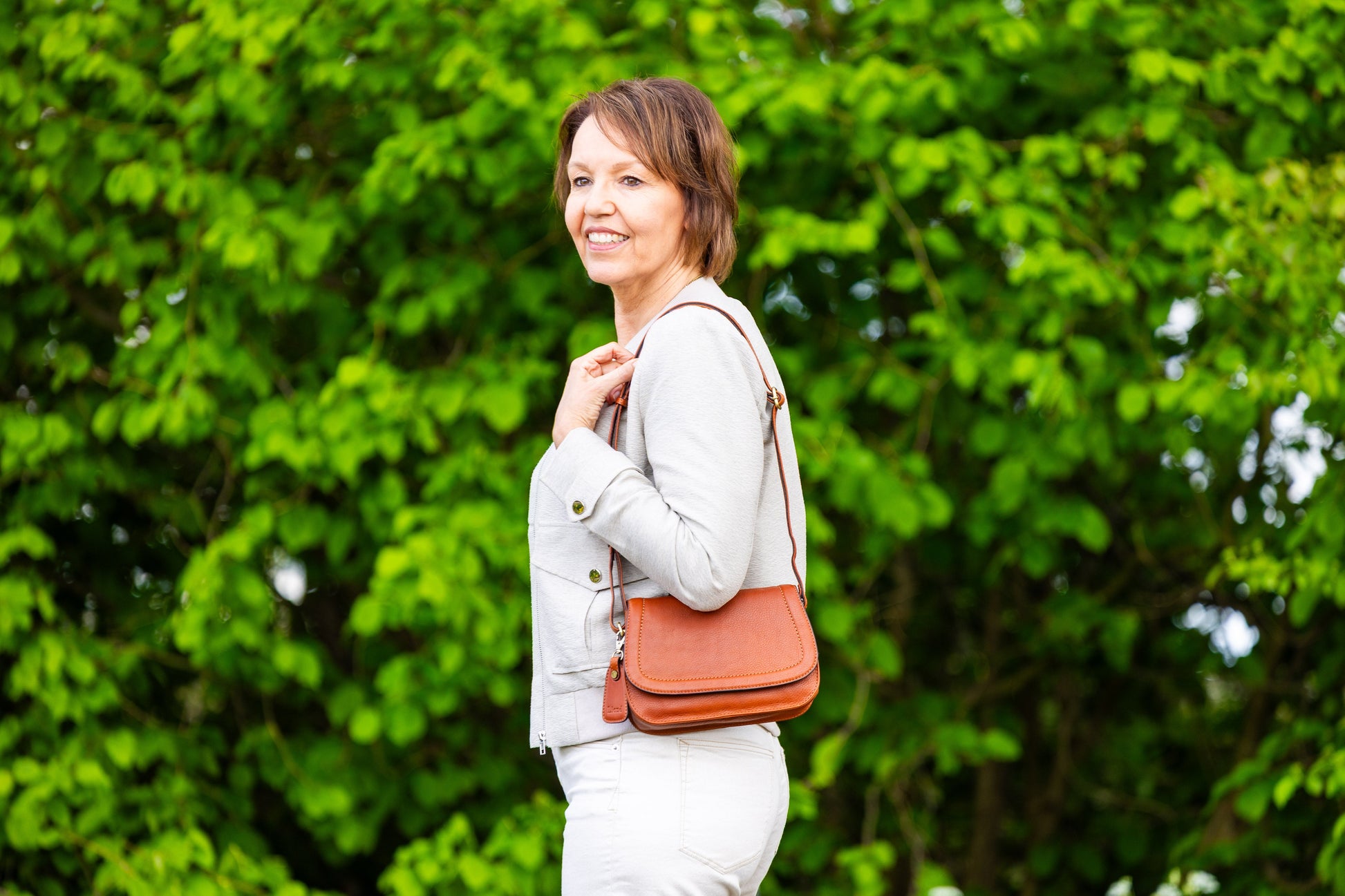 Leren Schoudertas Cognac Marije - Lioné - Lioné