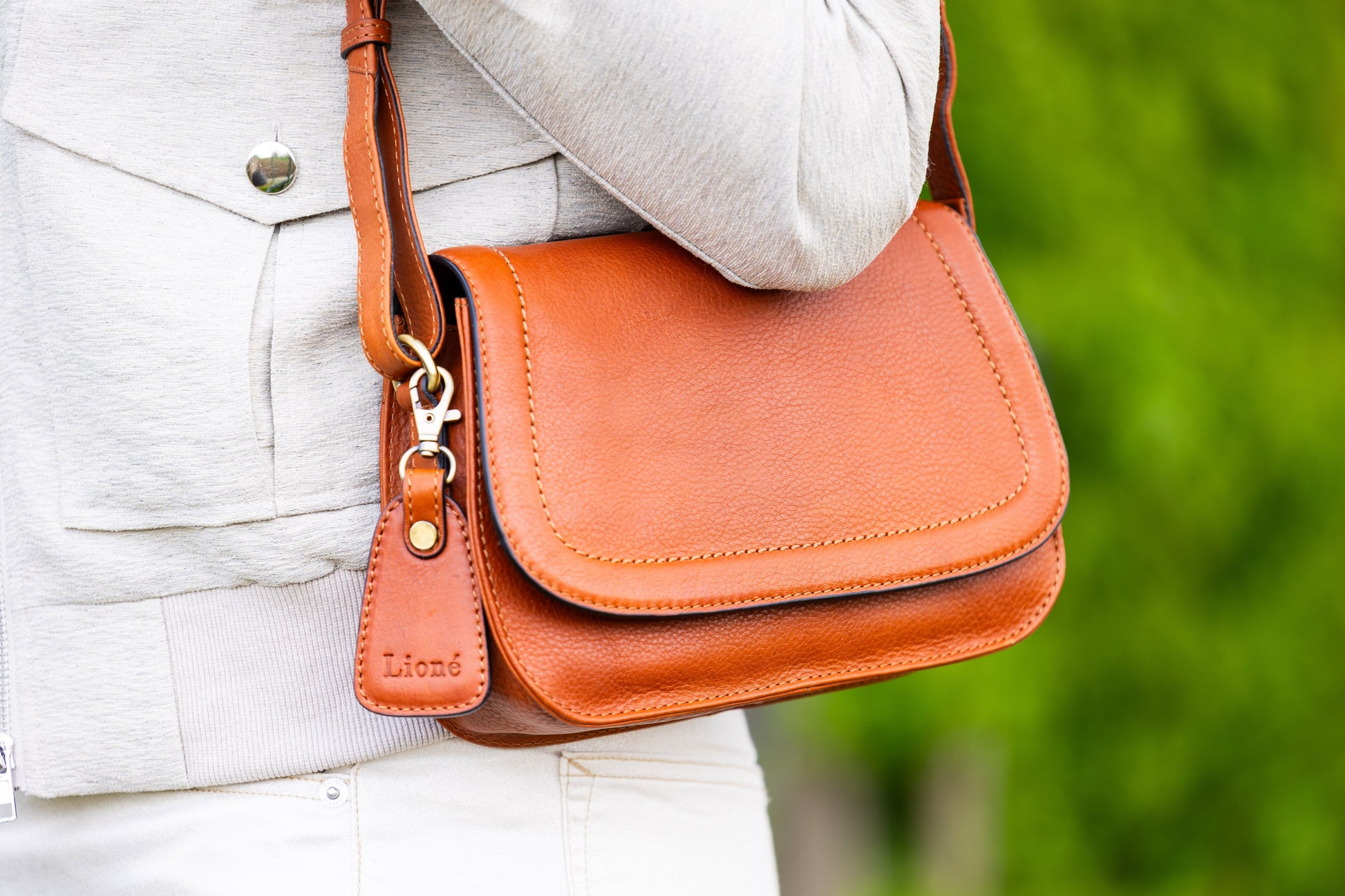 Leren Schoudertas Cognac Marije - Lioné - Lioné