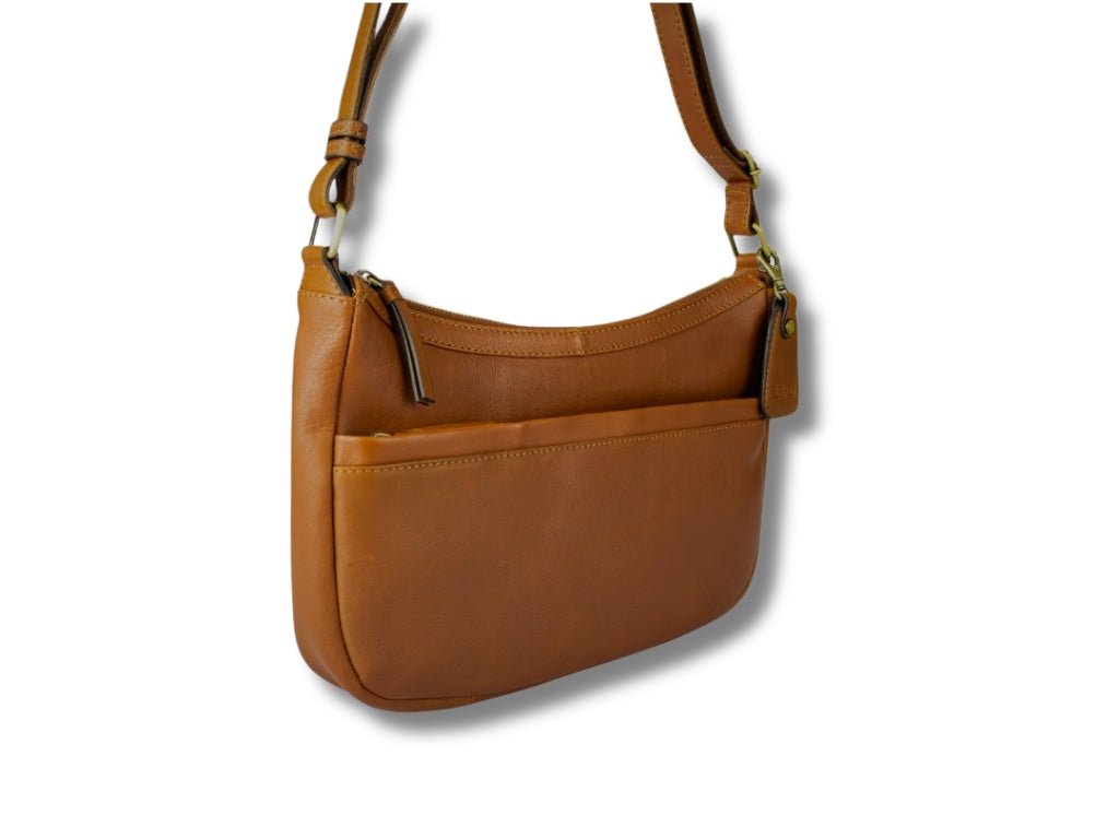 Leren Schoudertas Cognac Nina - Lioné - Lioné