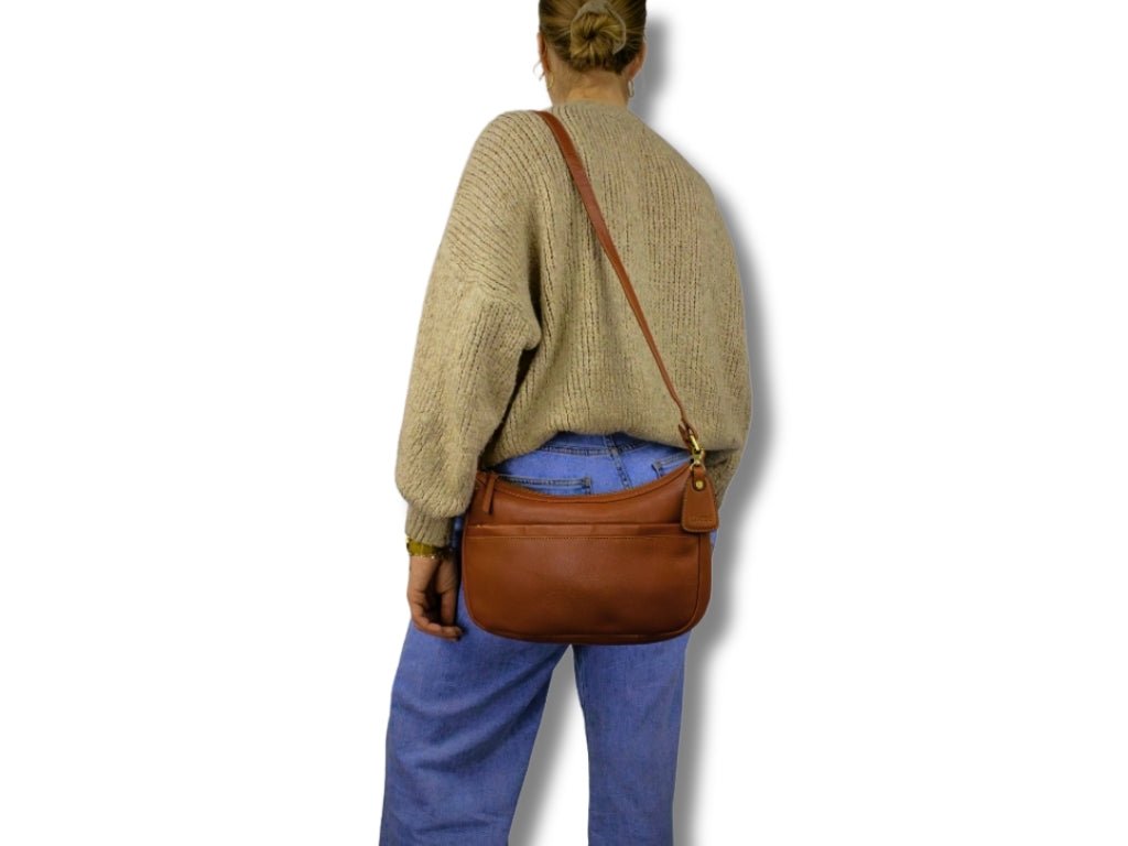 Leren Schoudertas Cognac Nina - Lioné - Lioné