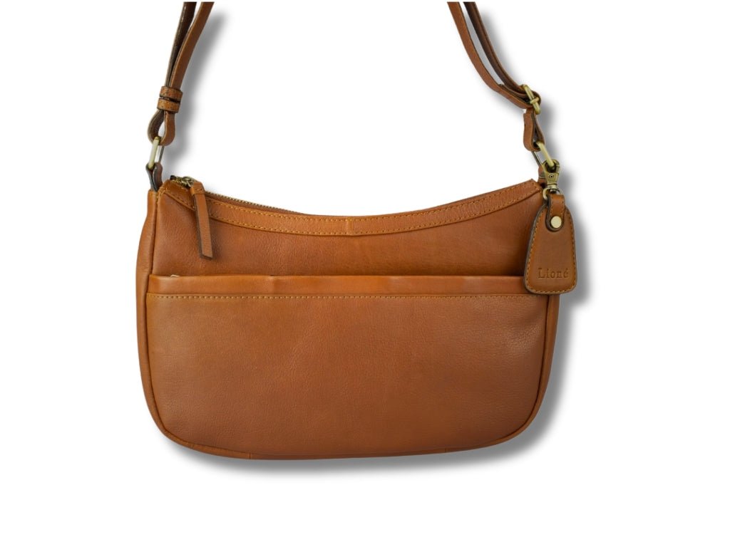 Leren Schoudertas Cognac Nina - Lioné - Lioné