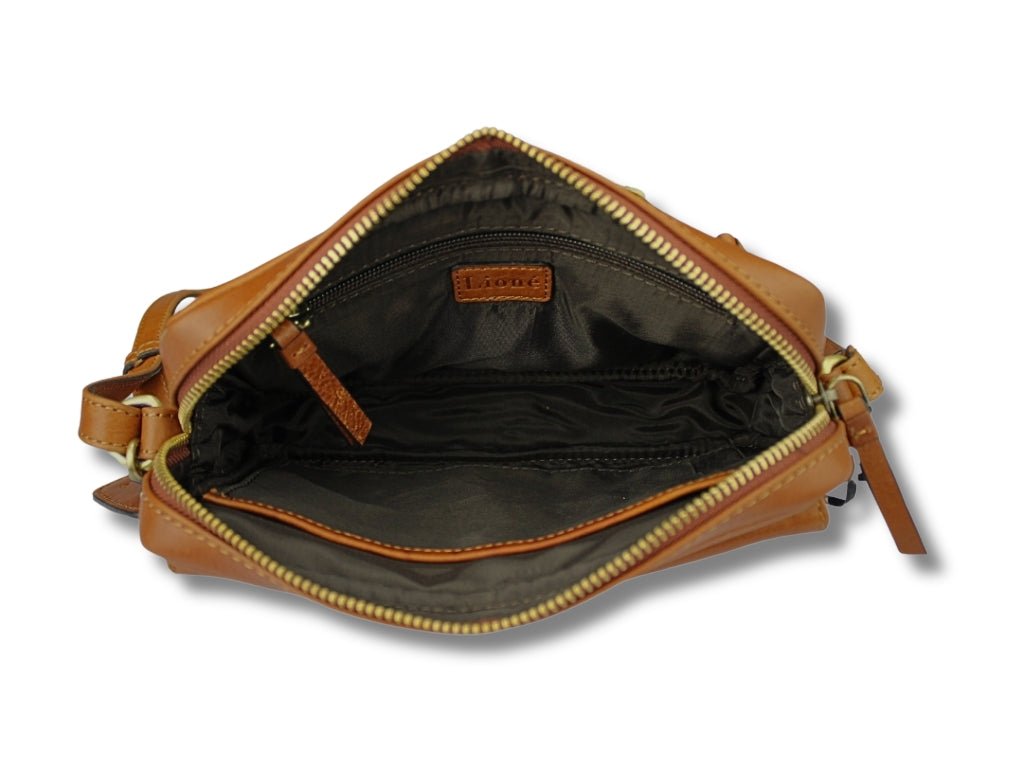 Leren Schoudertas Cognac Sara - Lioné - Lioné