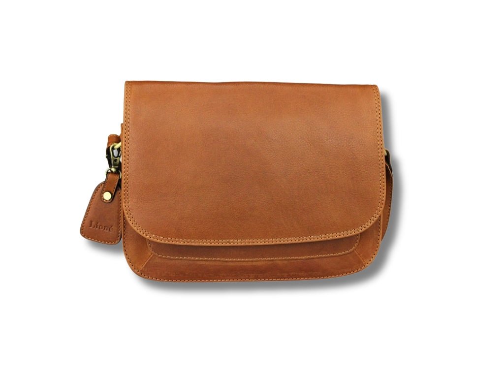 Leren Schoudertas Cognac Suzie - Lioné - Lioné