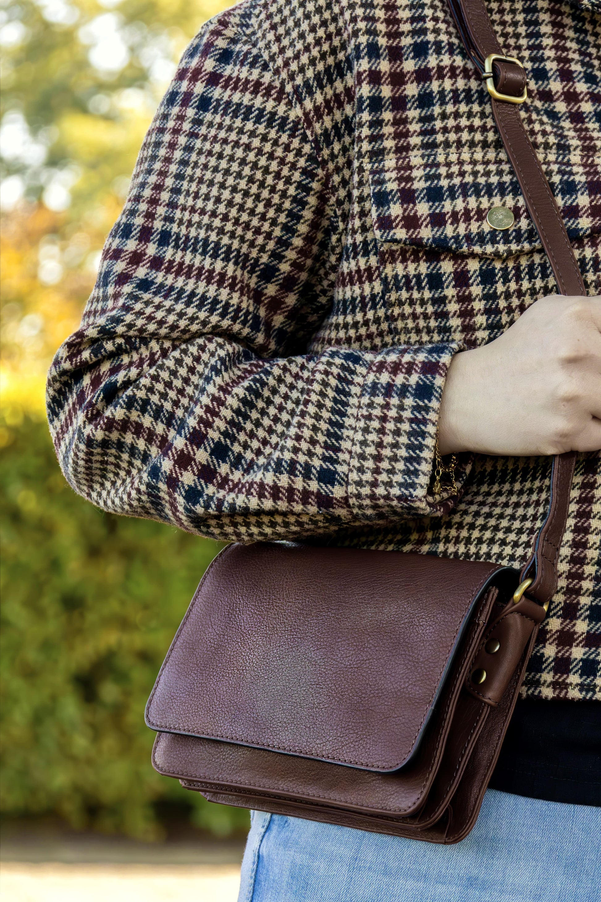 Leren Schoudertas Donker Bruin Alice - Lioné - Lioné