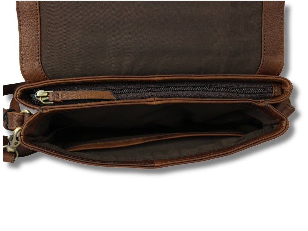 Leren Schoudertas Donker Bruin Britt - Lioné - Lioné