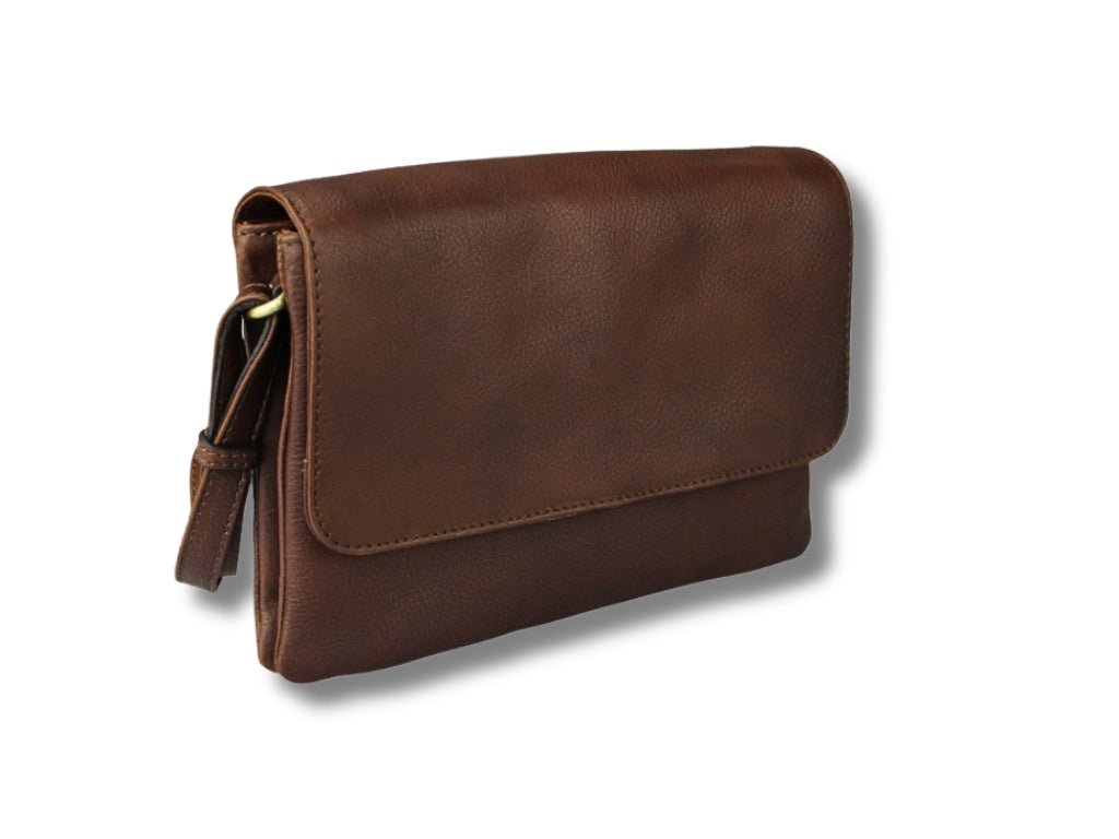 Leren Schoudertas Donker Bruin Britt - Lioné - Lioné