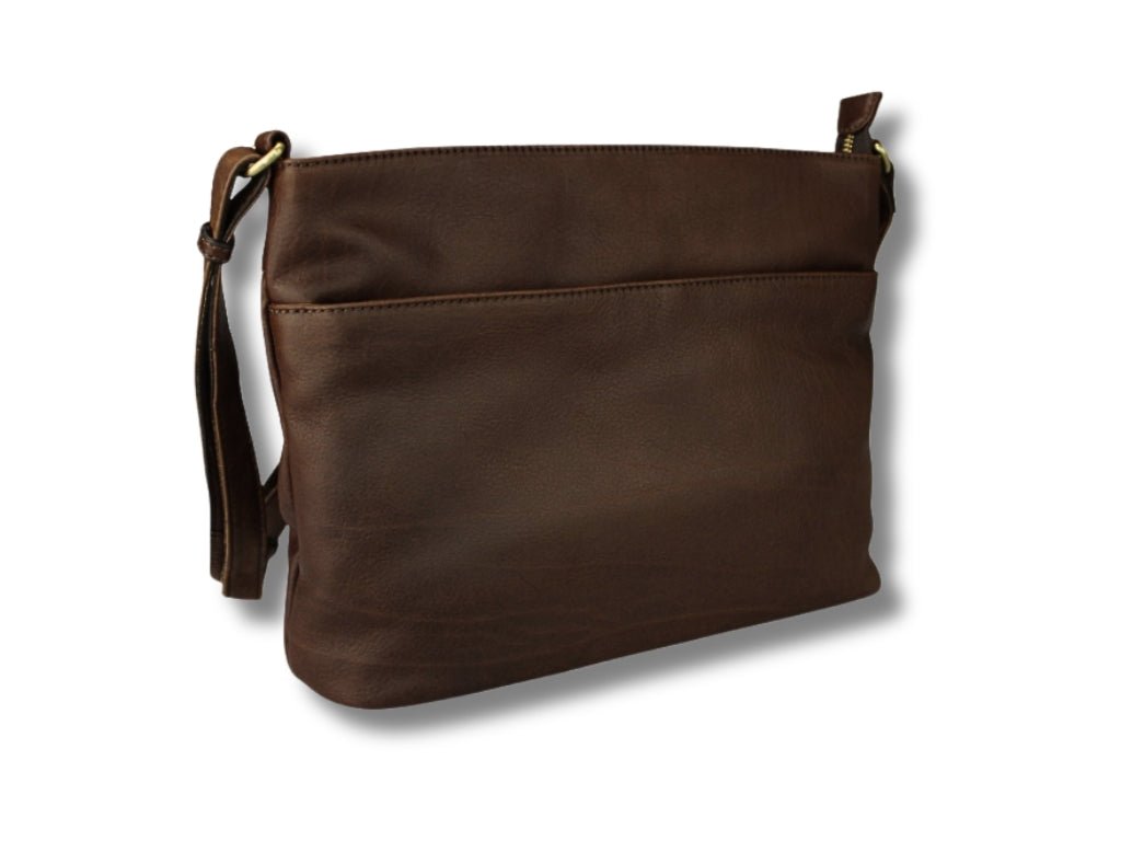 Leren Schoudertas Donker Bruin Ella - Lioné - Lioné