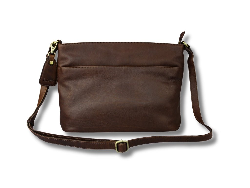 Leren Schoudertas Donker Bruin Ella - Lioné - Lioné