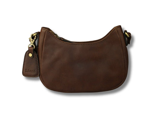 Leren Schoudertas Donker Bruin Julie - Lioné - Lioné