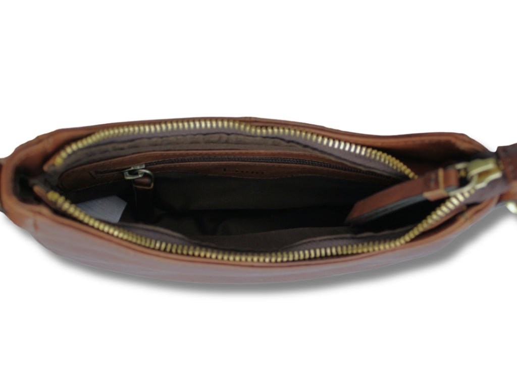 Leren Schoudertas Donker Bruin Julie - Lioné - Lioné