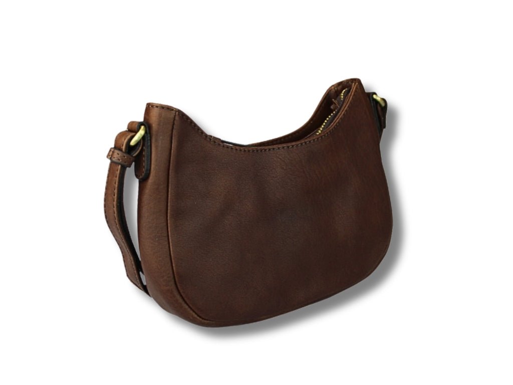 Leren Schoudertas Donker Bruin Julie - Lioné - Lioné