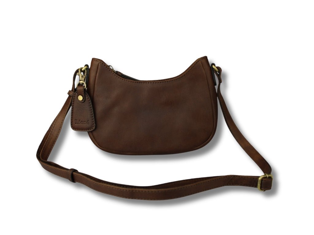 Leren Schoudertas Donker Bruin Julie - Lioné - Lioné