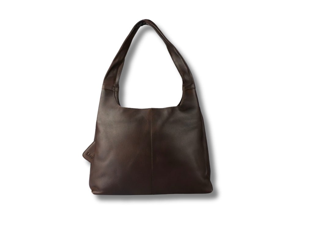 Leren Schoudertas Donker Bruin Manon - Lioné - Lioné