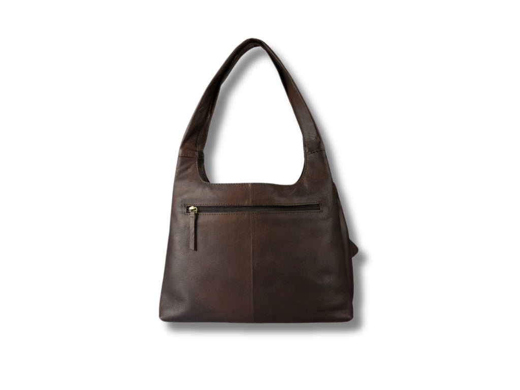 Leren Schoudertas Donker Bruin Manon - Lioné - Lioné