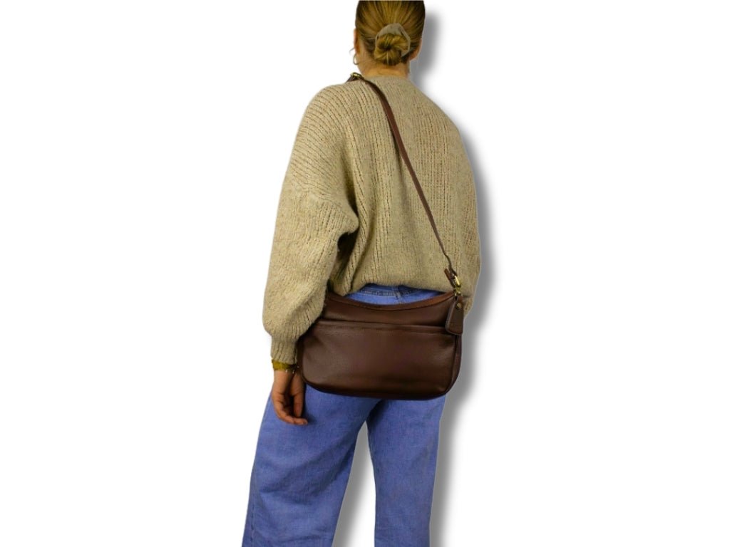 Leren Schoudertas Donker Bruin Nina - Lioné - Lioné