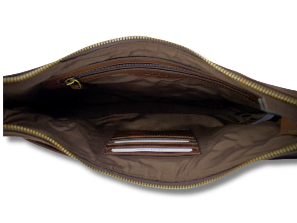 Leren Schoudertas Donker Bruin Nina - Lioné - Lioné