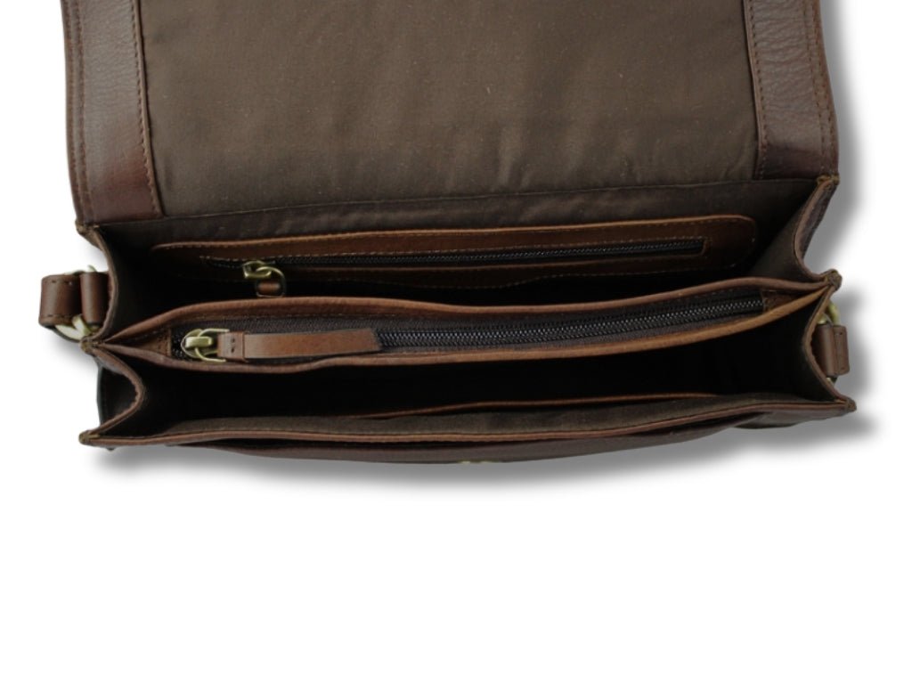 Leren Schoudertas Donker Bruin Suzie - Lioné - Lioné