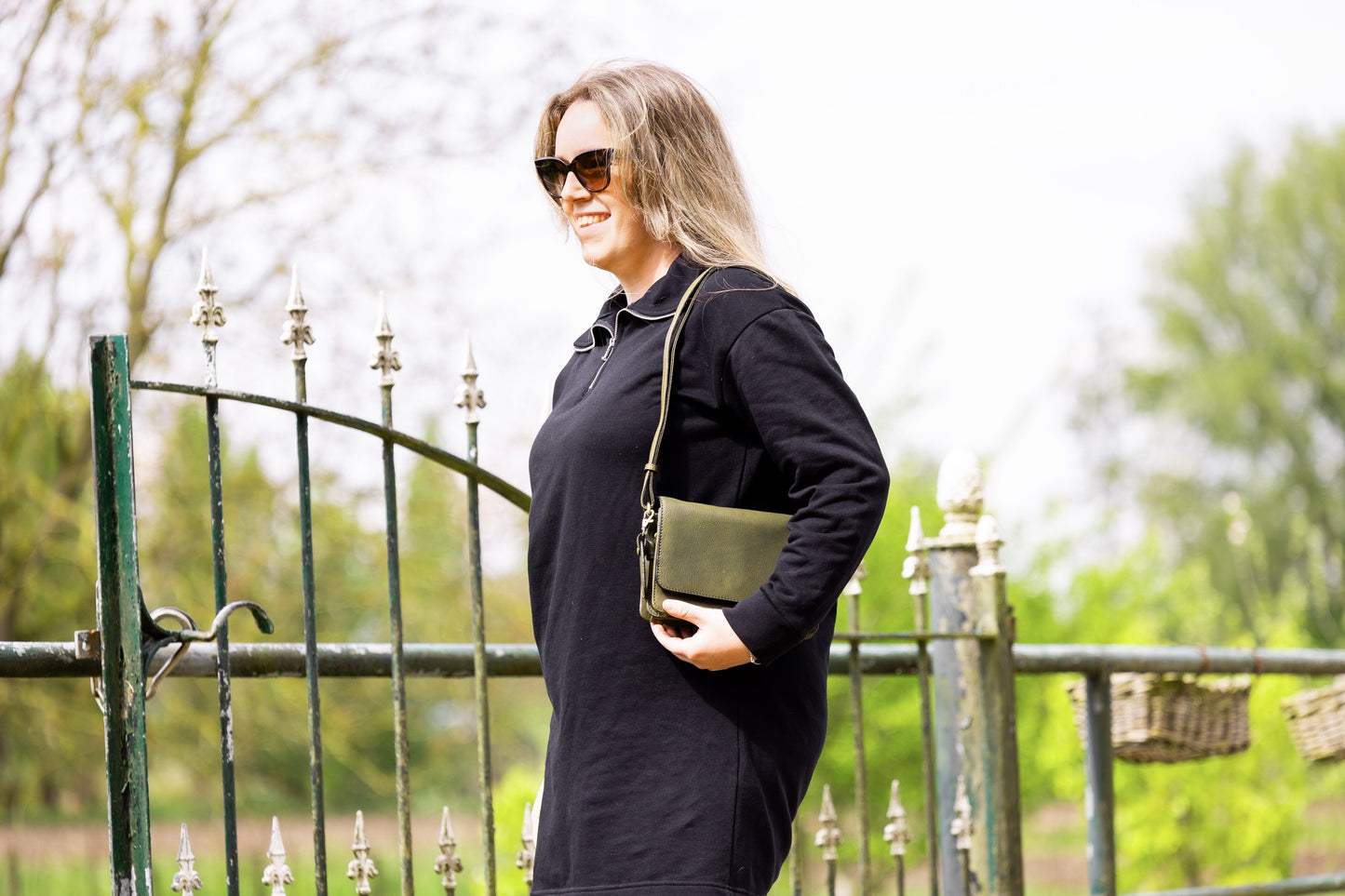 Leren Schoudertas Olijf Alice - Lioné - Lioné