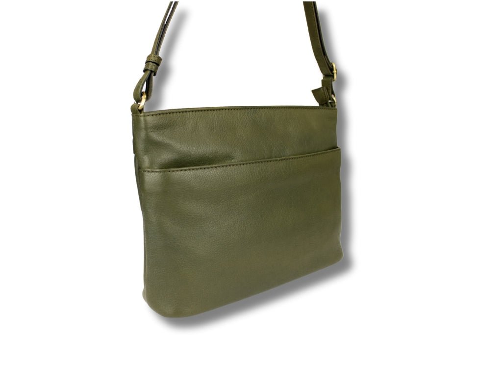 Leren Schoudertas Olijf Ella - Lioné - Lioné