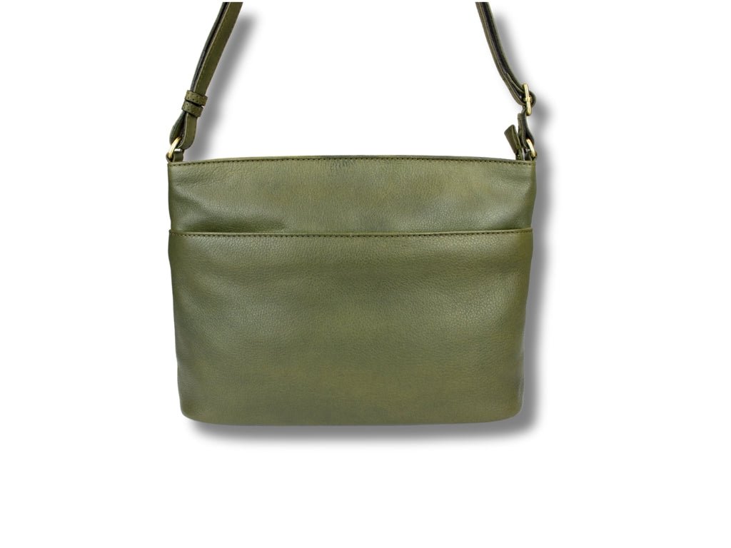 Leren Schoudertas Olijf Ella - Lioné - Lioné