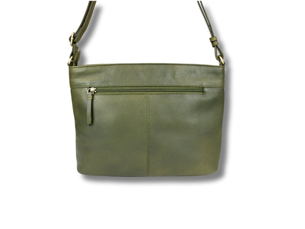 Leren Schoudertas Olijf Ella - Lioné - Lioné