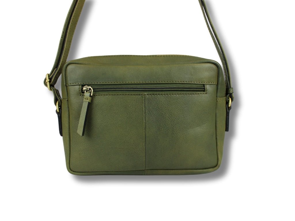 Leren Schoudertas Olijf Eva - Lioné - Lioné