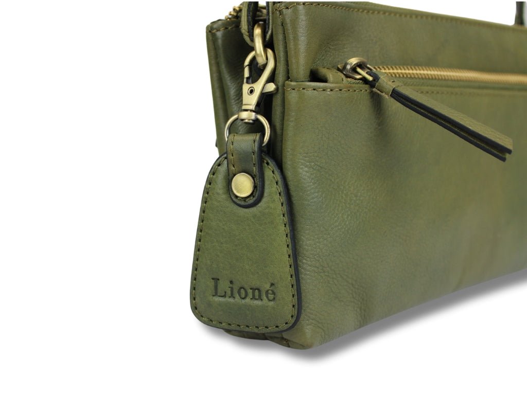 Leren Schoudertas Olijf José - Lioné - Lioné