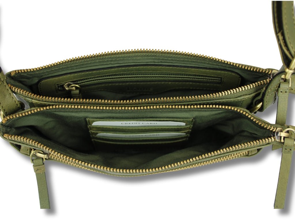 Leren Schoudertas Olijf José - Lioné - Lioné