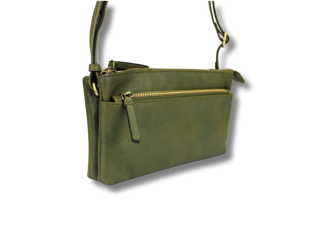 Leren Schoudertas Olijf José - Lioné - Lioné