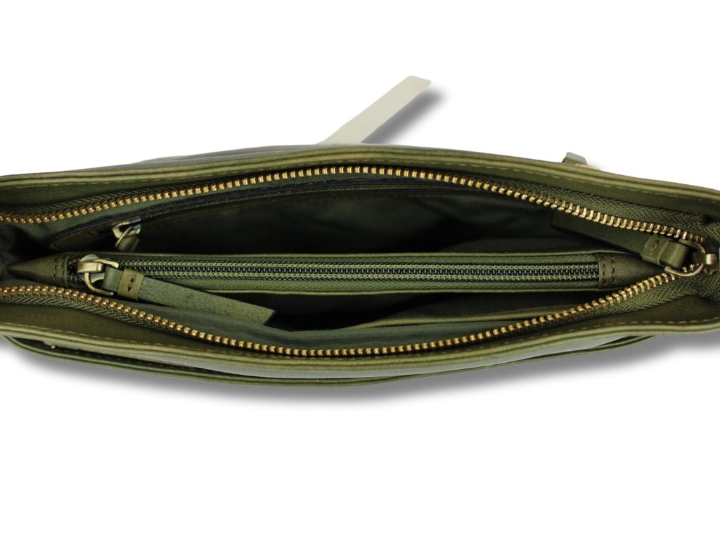 Leren Schoudertas Olijf Liza - Lioné - Lioné