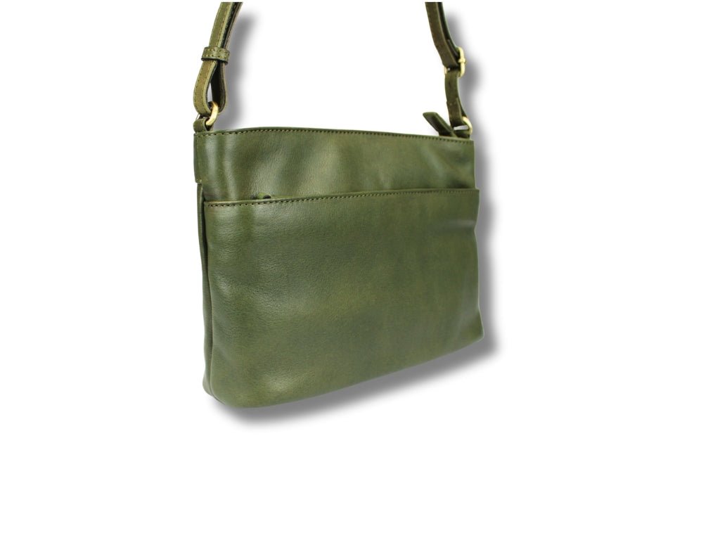 Leren Schoudertas Olijf Liza - Lioné - Lioné