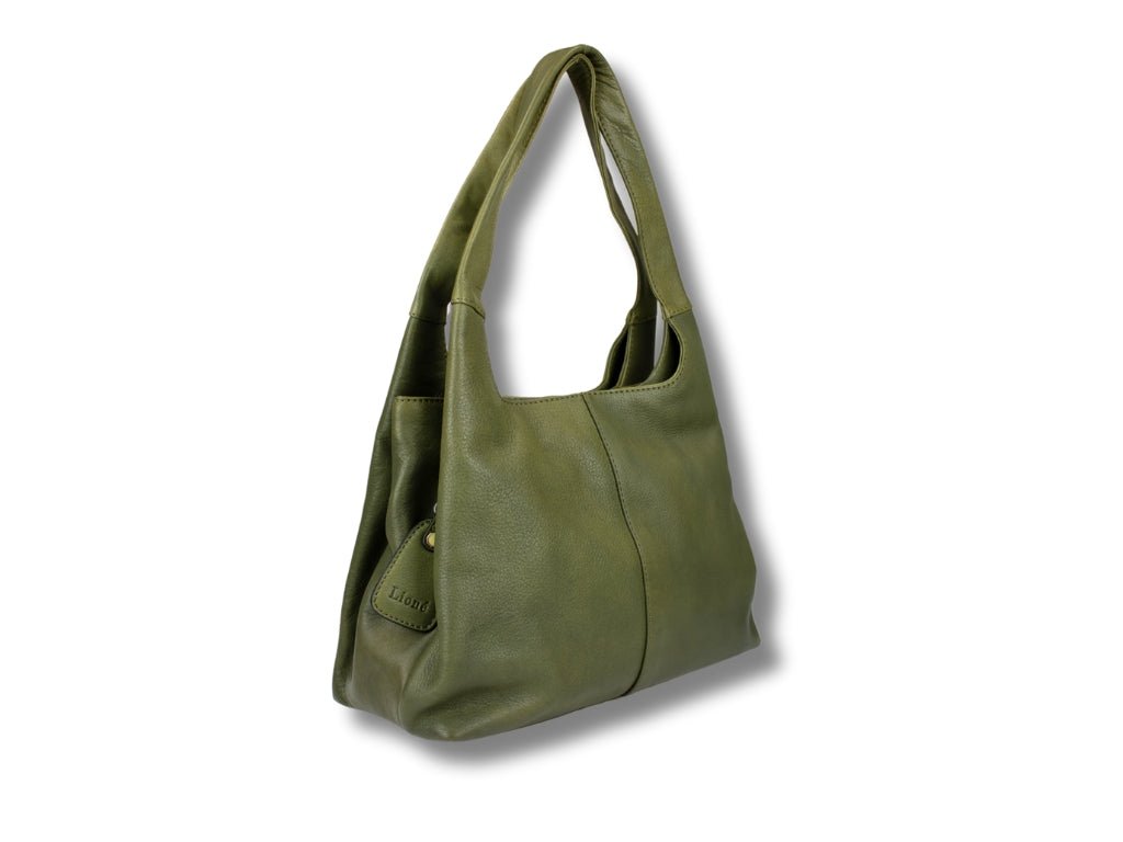 Leren Schoudertas Olijf Manon - Lioné - Lioné