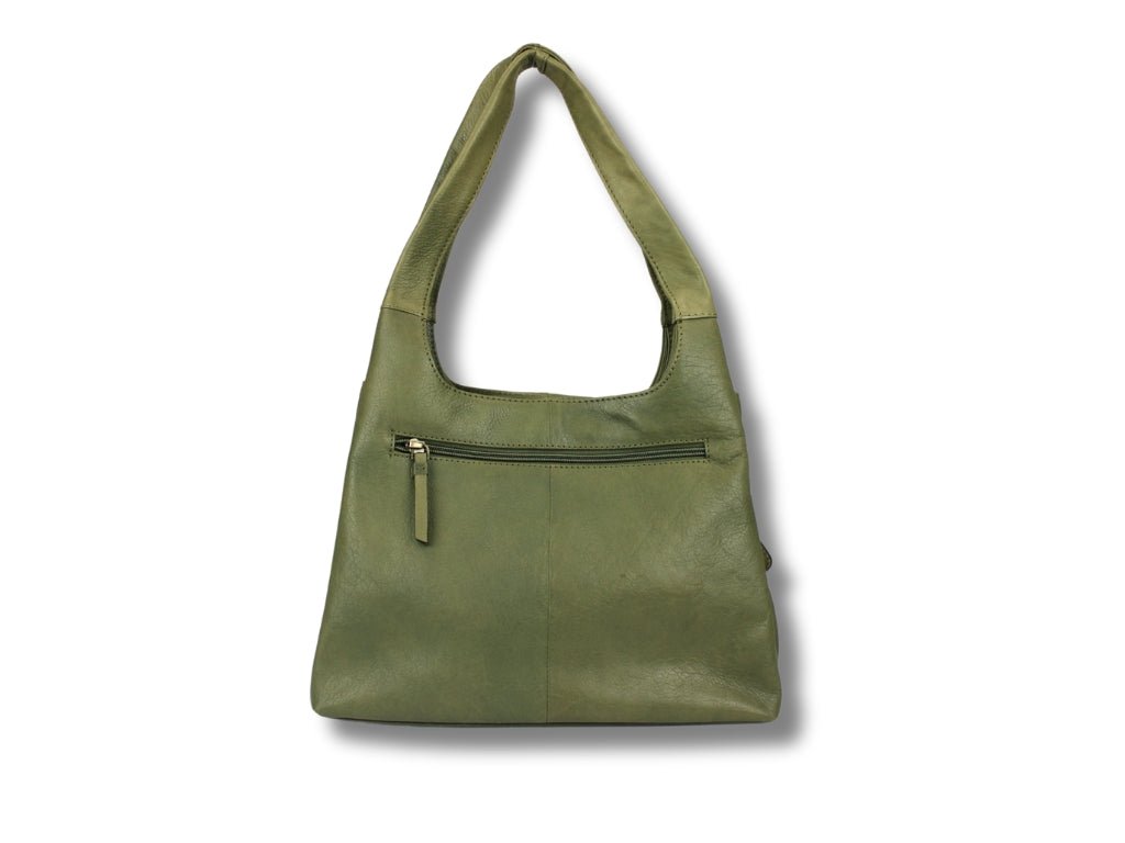 Leren Schoudertas Olijf Manon - Lioné - Lioné