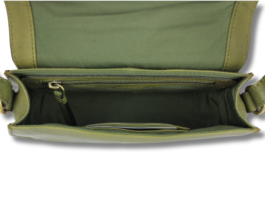 Leren Schoudertas Olijf Marije - Lioné - Lioné