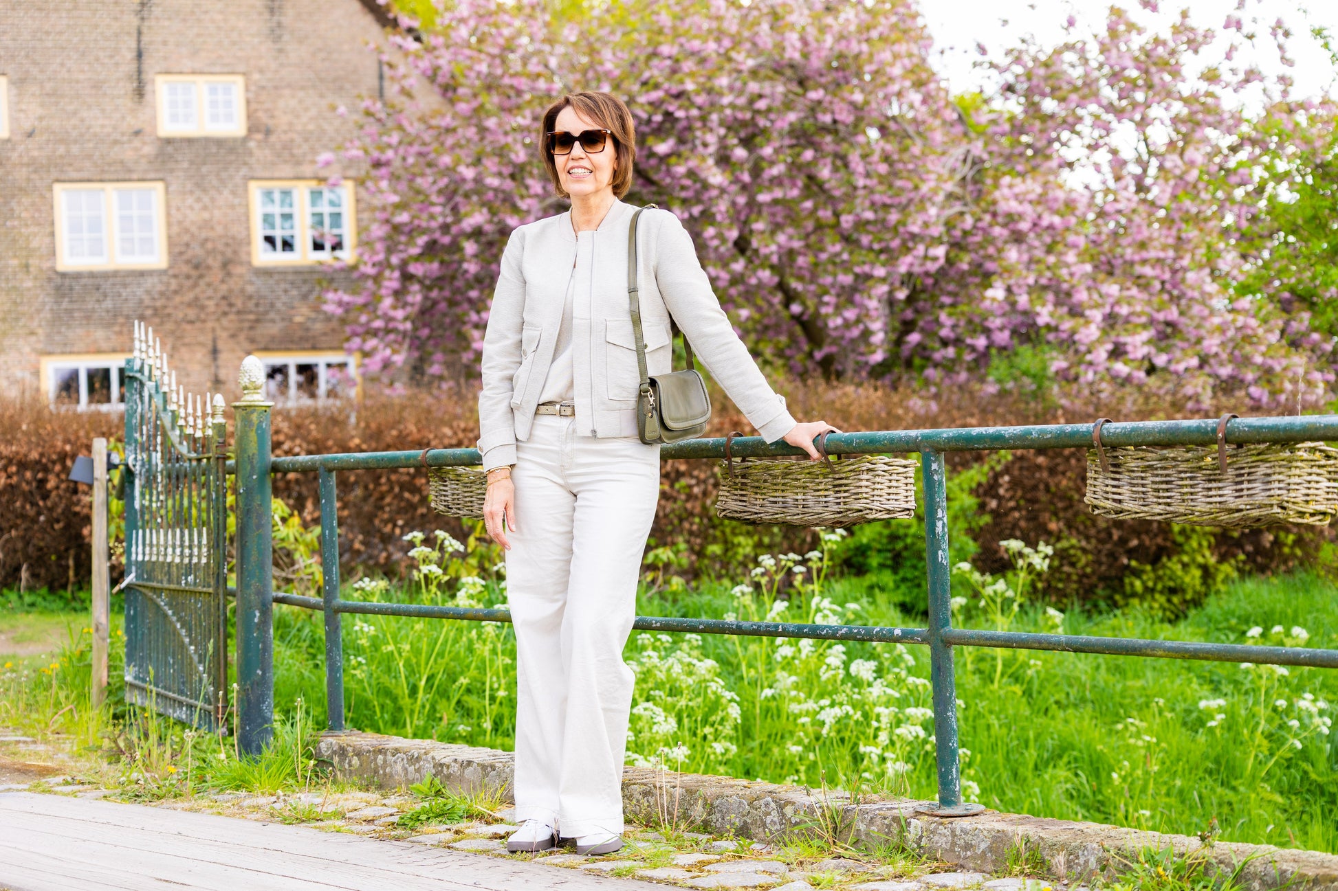 Leren Schoudertas Olijf Marije - Lioné - Lioné