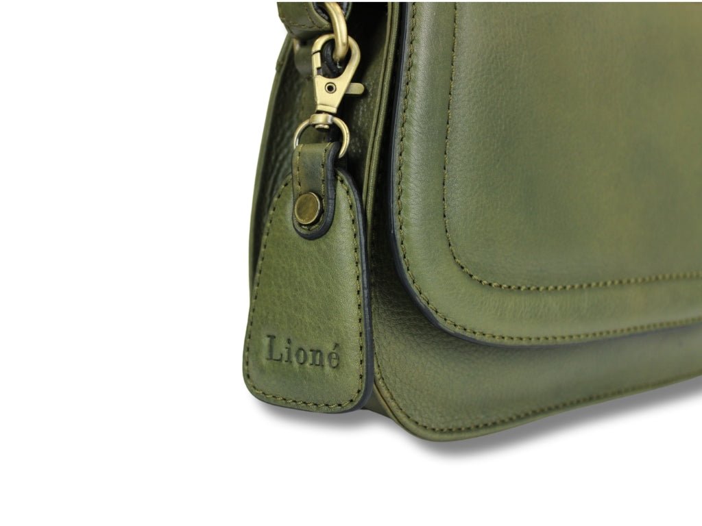 Leren Schoudertas Olijf Marije - Lioné - Lioné