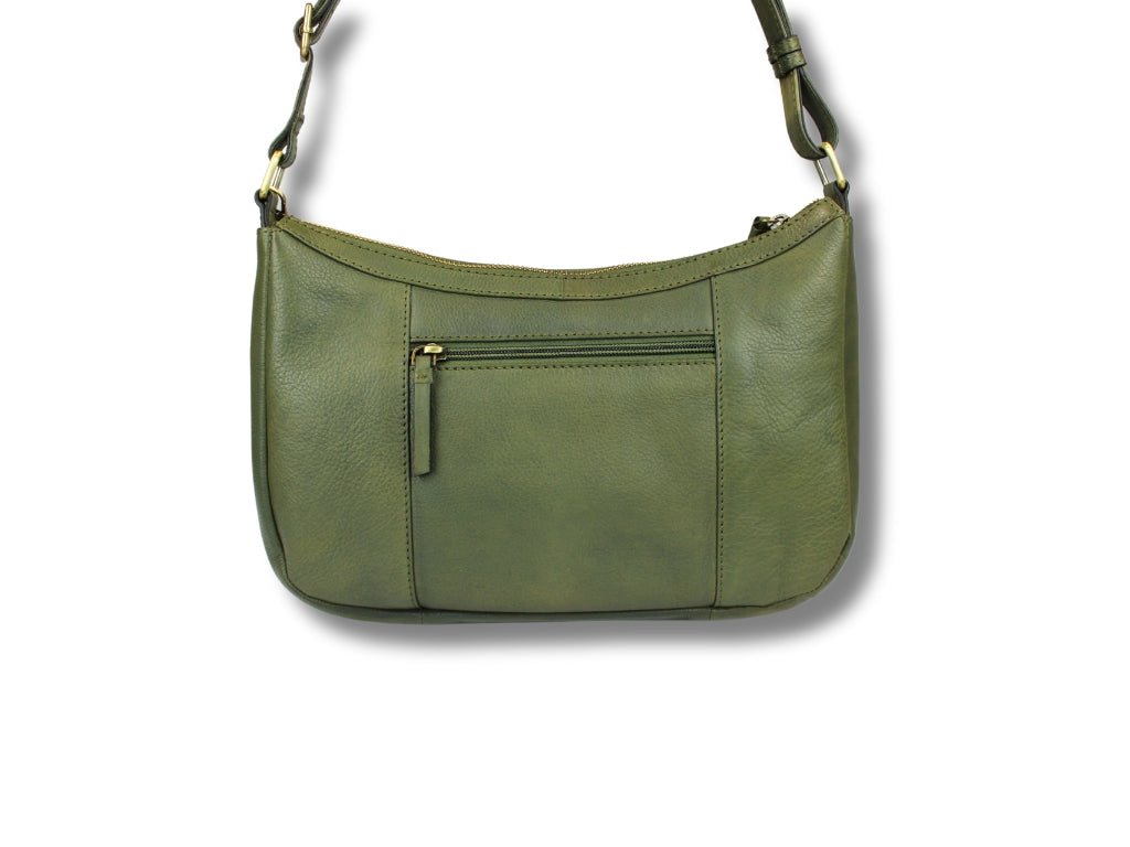 Leren Schoudertas Olijf Nina - Lioné - Lioné
