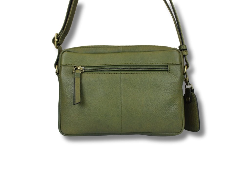 Leren Schoudertas Olijf Sara - Lioné - Lioné