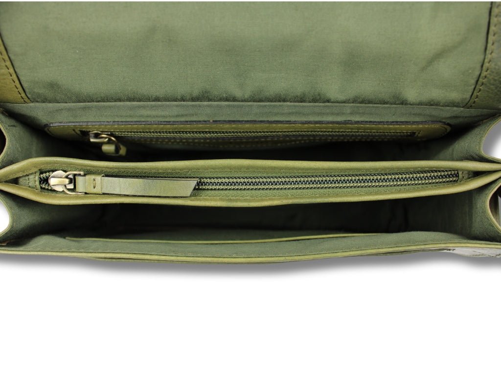 Leren Schoudertas Olijf Suzie - Lioné - Lioné