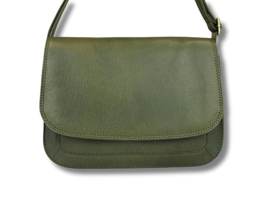 Leren Schoudertas Olijf Suzie - Lioné - Lioné