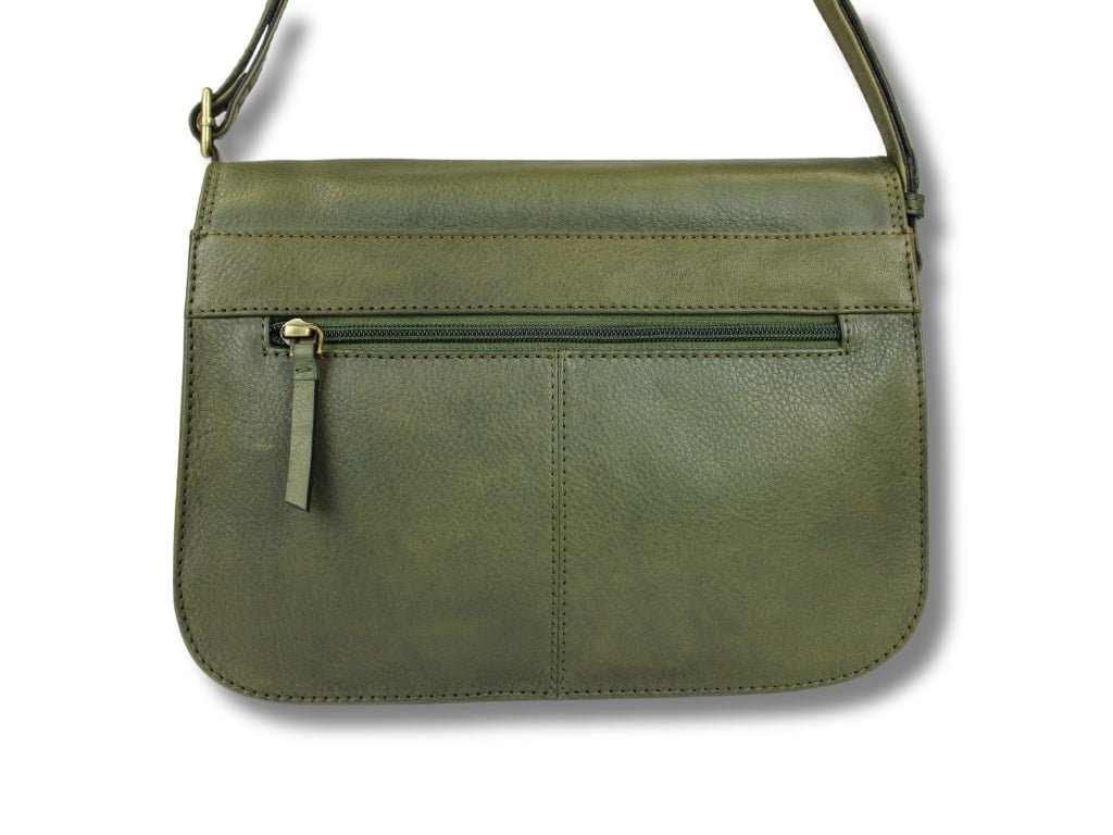 Leren Schoudertas Olijf Suzie - Lioné - Lioné