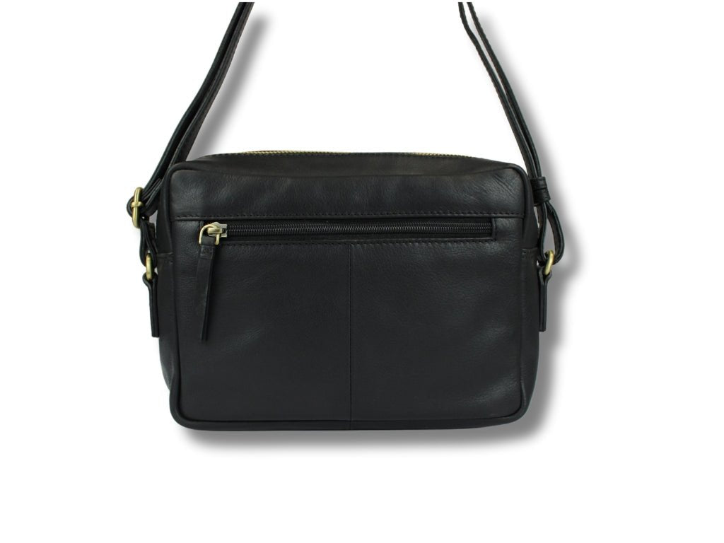 Leren Schoudertas Zwart Eva - Lioné - Lioné