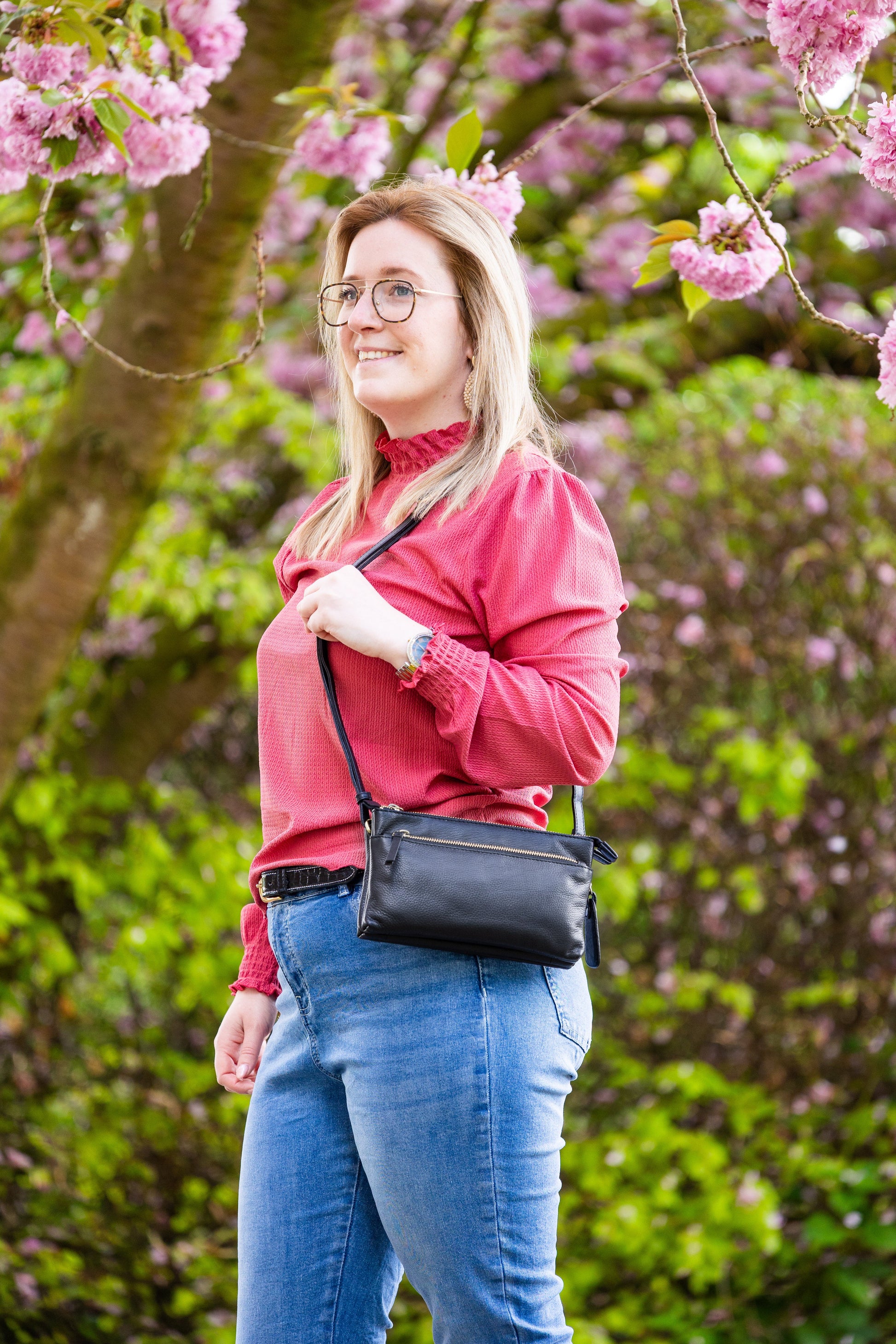 Leren Schoudertas Zwart José - Lioné - Lioné