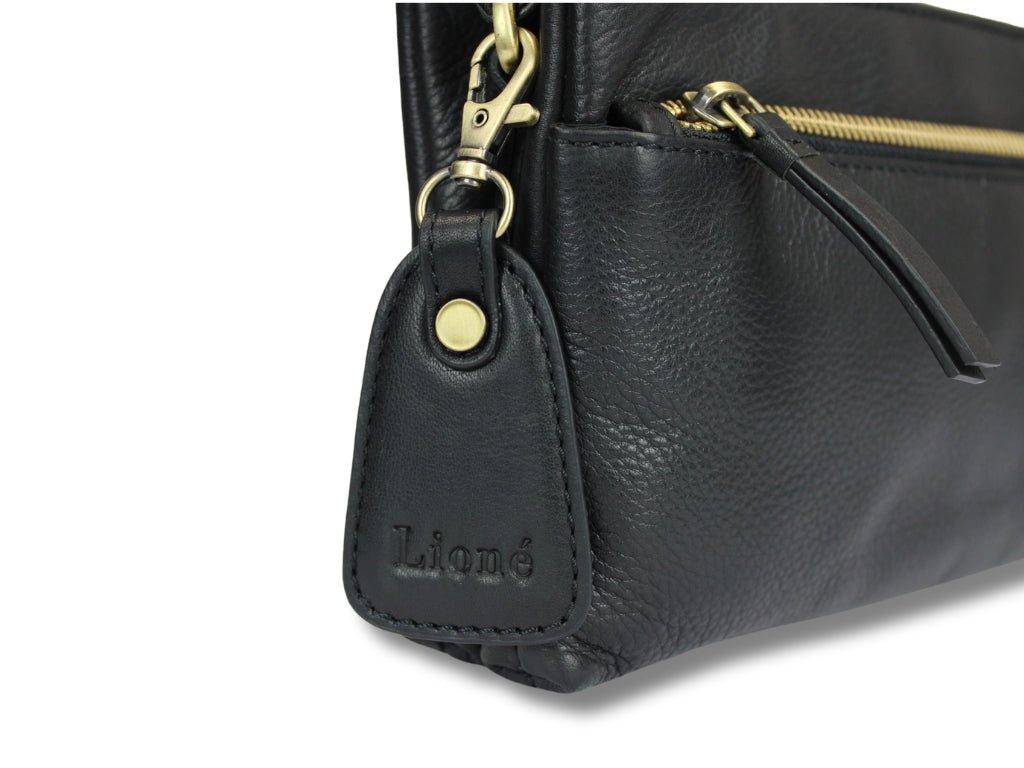 Leren Schoudertas Zwart José - Lioné - Lioné