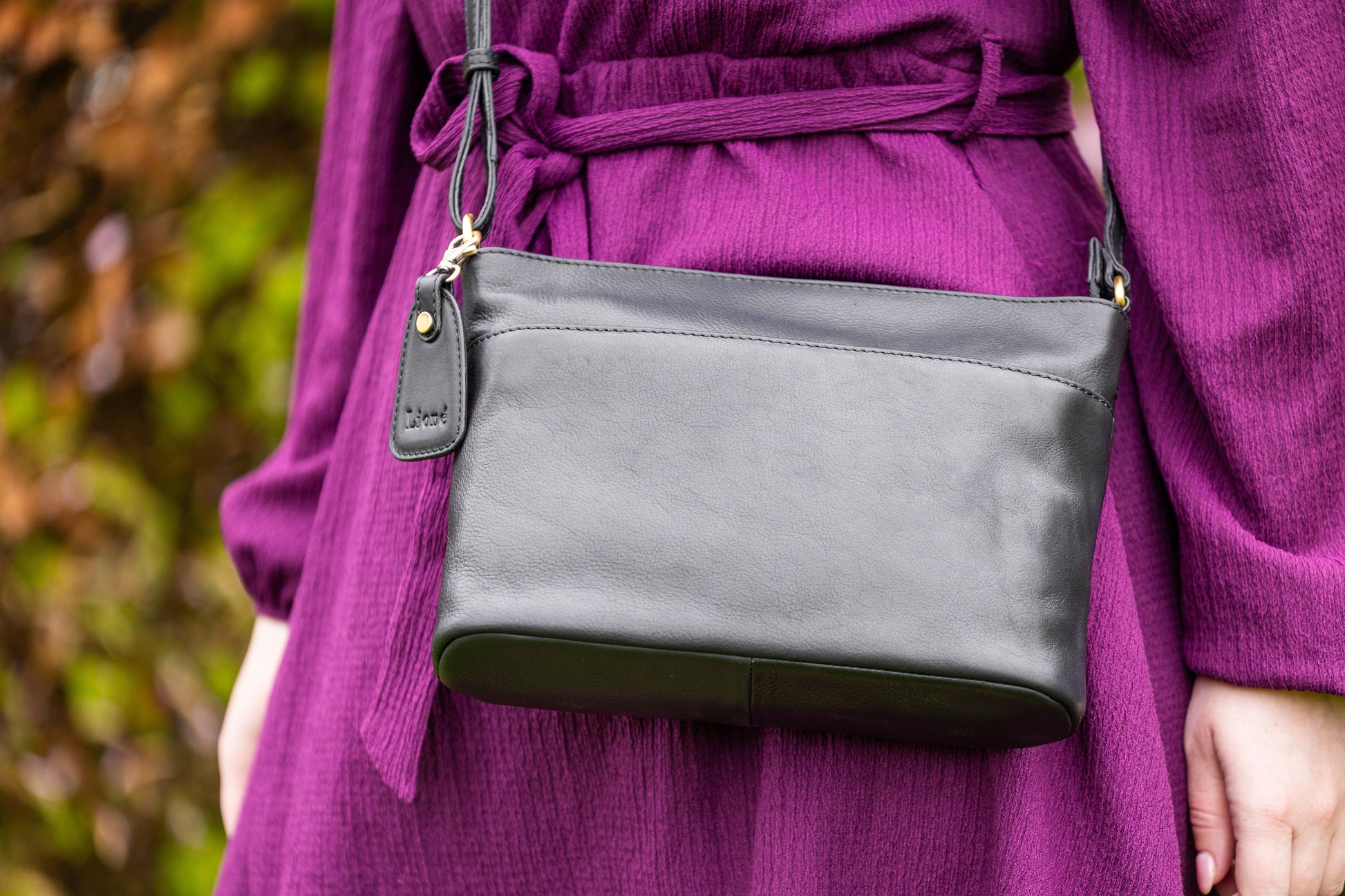 Leren Schoudertas Zwart Liza - Lioné - Lioné