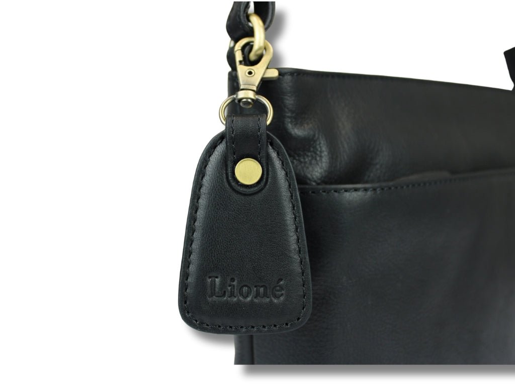 Leren Schoudertas Zwart Liza - Lioné - Lioné