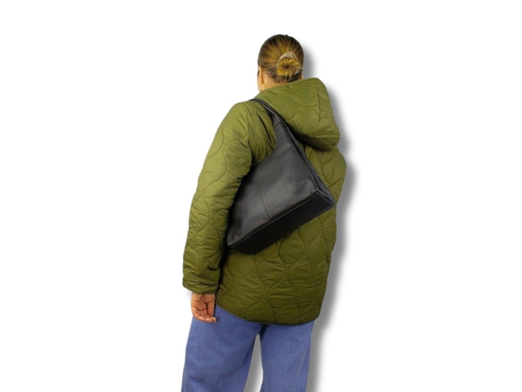 Leren Schoudertas Zwart Manon - Lioné - Lioné