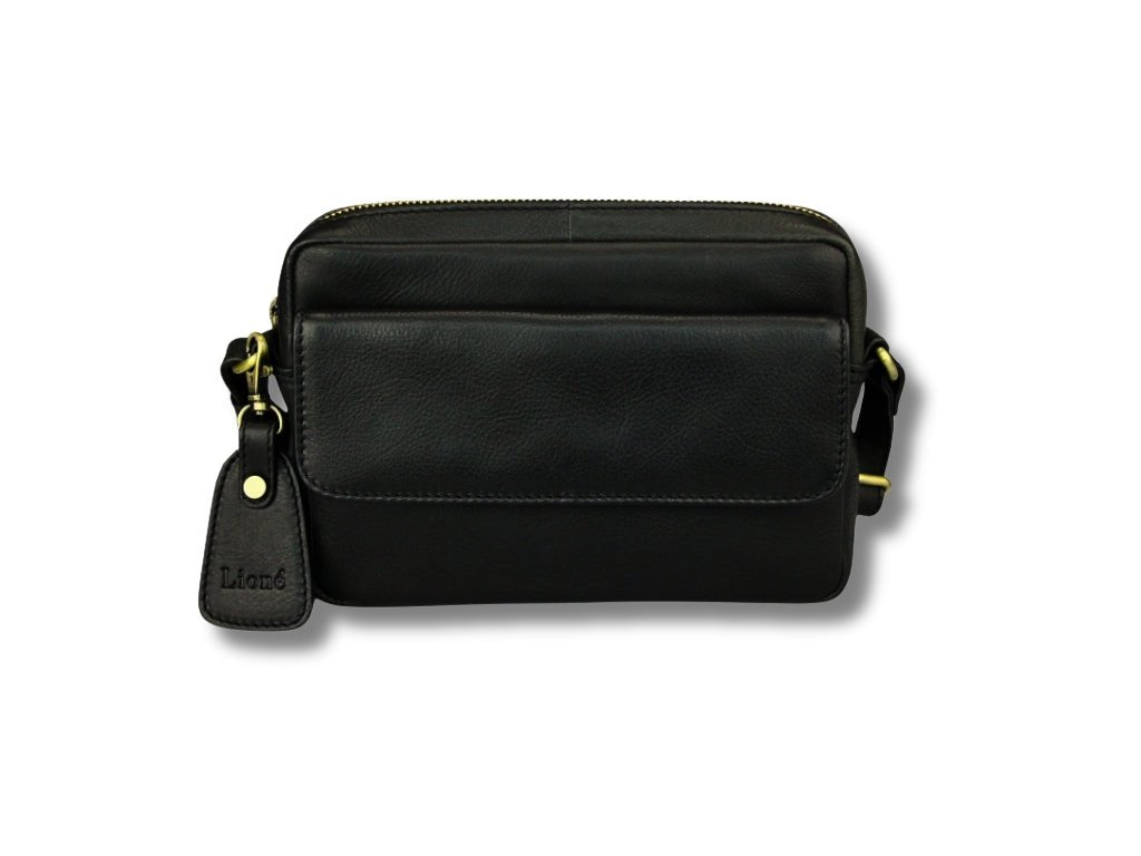 Leren Schoudertas Zwart Sara - Lioné - Lioné