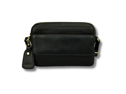 Leren Schoudertas Zwart Sara - Lioné - Lioné