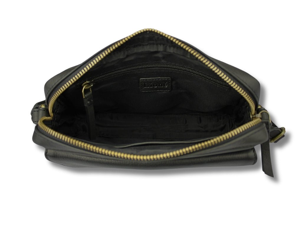 Leren Schoudertas Zwart Sara - Lioné - Lioné